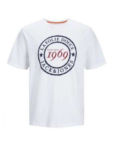 T-shirt Blanc Coton Bio La Folie Douce — Jack & Jones
