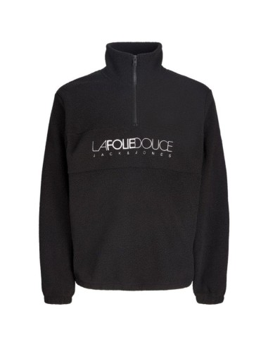 Sweat Teddy Half Zip Noir La Folie Douce — Jack & Jones