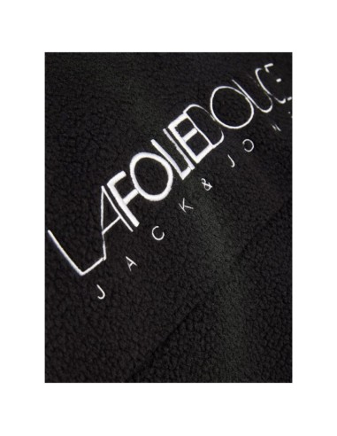 Sweat Teddy Half Zip Noir La Folie Douce — Jack & Jones