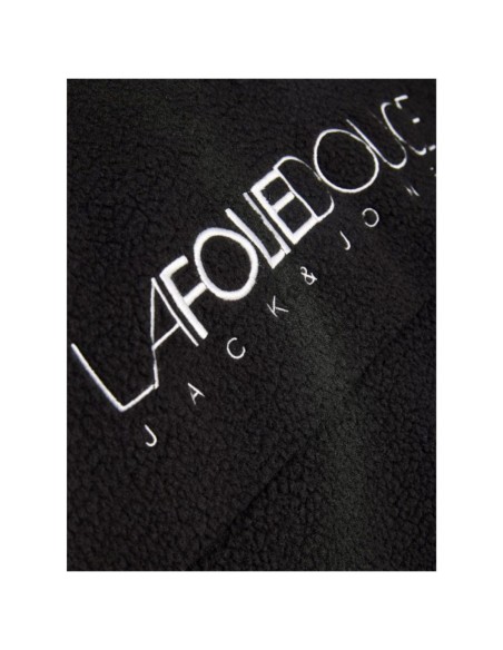 Sweat Teddy Half Zip Noir La Folie Douce — Jack & Jones