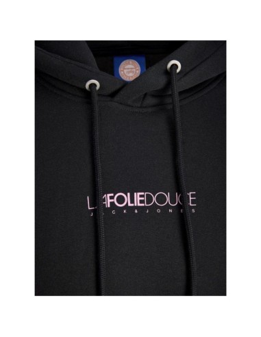 Hoodie Noir Brodé La Folie Douce — Jack & Jones