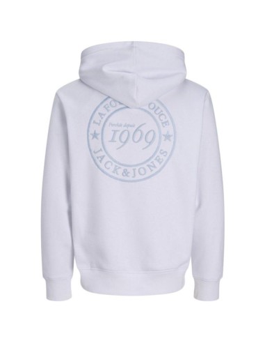 Hoodie Blanc Brodé Coton Bio — Jack & Jones