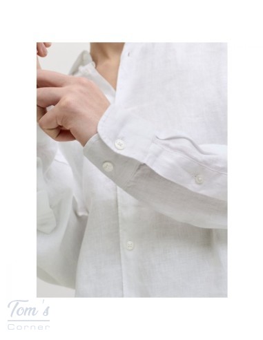 Chemise Lin Blanc Manches Longues — Jack & Jones Premium