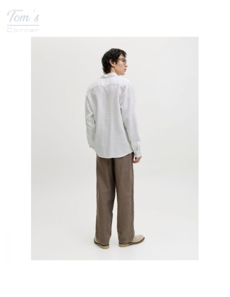 Chemise Lin Blanc Manches Longues — Jack & Jones Premium