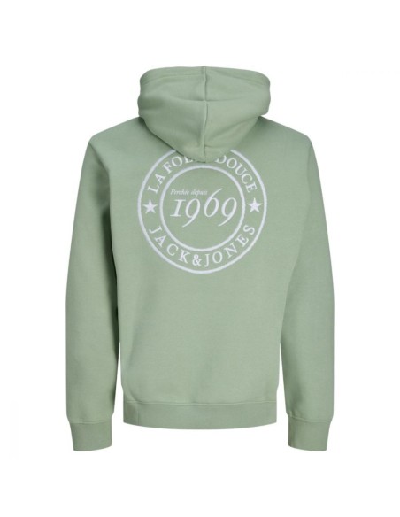 Hoodie Vert Coton Bio Vintage — Jack & Jones